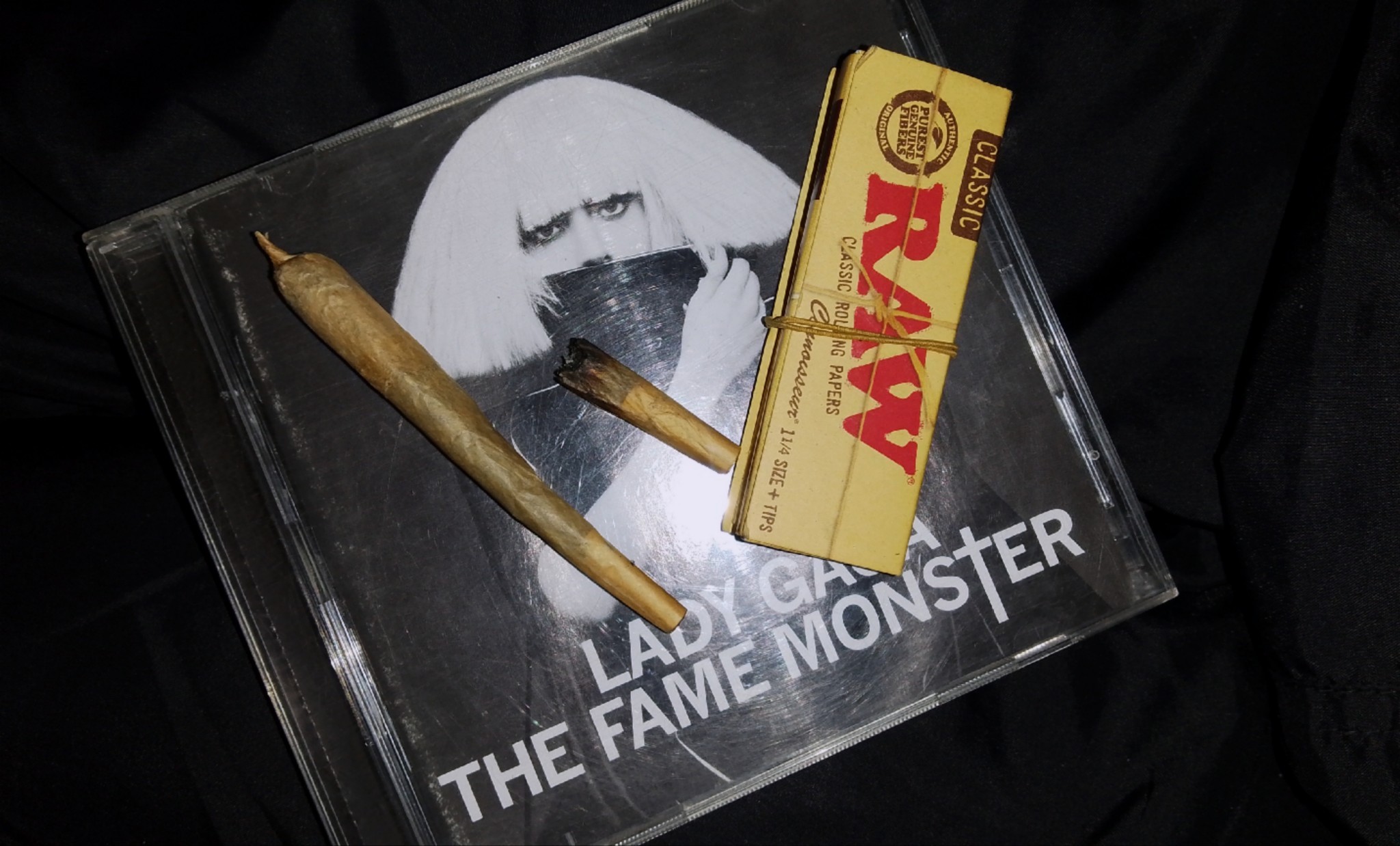 raw cones and joints on a book